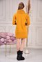 Women's Mustard Lace Collar Knitwear Dress - 8