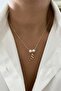 Pearl Detail Letter Necklace Letter S