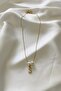 Pearl Detail Letter Necklace Letter S - 2