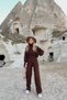 Brown Turtleneck Sweater Suit Erp8 - 2