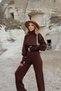 Brown Turtleneck Sweater Suit Erp8 - 3