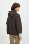 Brown Thick Fleece Inside Knitwear Band Detailed Hooded Knitted Sweatshirt TWOAW22SW1806 - 5