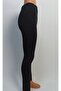 Women's Black Seamless High Waist Winter Thermal Tights with Wool Lining - 2