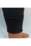 Women's Black Seamless High Waist Winter Thermal Tights with Wool Lining - 3