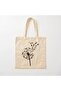 Dandelion Birds Designed Raw Cloth Shoulder Bag - 2