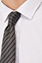 Men's White Non-Iron Slim Fit Slim Fit 100% Cotton Dobby Shirt - 3