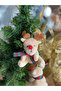 New Year's Eve Big Santa Claus Reindeer Plush Keychain Ornament Reindeer Gift