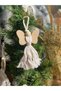 New Year Christmas Luxury Design Wooden Tasseled Large Butterfly Angel Pine Tree Ornament Decoration - 2