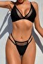Women's Black Mesh Detailed Underwear Set