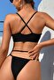 Women's Black Mesh Detailed Underwear Set - 3