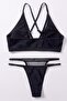 Women's Black Mesh Detailed Underwear Set - 2