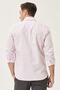 Men's White-Burgundy Tailored Slim Fit Slim Fit Italian Collar 100% Cotton Printed Shirt - 5