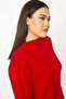 Women's Large Size Red Stand-Up Collar Blouse 65n29469 - 5