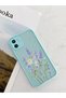 iPhone 11 Compatible Water Green Camera Lens Protected Lavender Patterned Luxury Phone Case