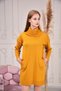 Women's Mustard Lace Collar Knitwear Dress - 2
