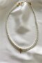 Pearl Letter Necklace Letter Y - 2
