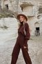 Brown Turtleneck Sweater Suit Erp8 - 4