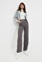 Anthracite Belted Straight Cut Woven Fabric Trousers TWOSS21PL0104 - 4