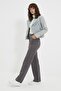 Anthracite Belted Straight Cut Woven Fabric Trousers TWOSS21PL0104 - 6