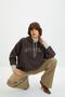Brown Thick Fleece Inside Knitwear Band Detailed Hooded Knitted Sweatshirt TWOAW22SW1806