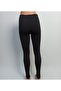 Women's Black Seamless High Waist Winter Thermal Tights with Wool Lining - 6