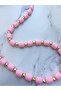 Pembe Mat Boncuklu Kolye - 4