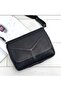 Genuine Leather Medium Size Black Crossbody Bag - 4