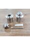(2 Pieces) Gasketed Floor Bumper Inox 5cm Height Floor Mounted Door Stop
