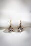 White Round Jewelled Authentic Earrings