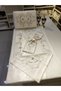 Prayer Rug Handcrafted Needle Embroidered, Rococo, Embroidered Prayer Rug Set 5 Pieces - 5