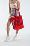 Unisex Red Chain Mesh Beach Bag - 3