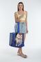 Unisex Blue Mesh Shopping Bag Beach Bag Picnic Bag - 2