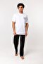Streamer Printed White Large Size Cotton Winter Pajamas Set