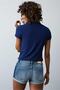 Base. Polo Assn. Polo Neck T-shirt Navy Blue - 3