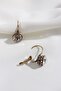 White Round Jewelled Authentic Earrings - 2