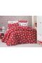 -New Year Concept Red Double Duvet Cover Set