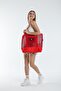 Unisex Red Chain Mesh Beach Bag - 2