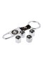 Opel Astra H Chrome Color Metal Valve Cap and Keychain Set