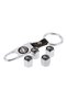 Opel Corsa C Stainless Steel Valve Cover and Keychain Set Chrome Color