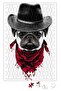 Cowboy Pug Dog Puzzle 240 Piece Jigsaw