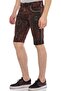 Men's Burgundy Alaca Burgundy Shiny Metallic Denim Shorts