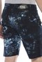 Men's Blue Alaca Blue Hidden Ripped Denim Capri Shorts - 6