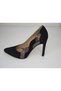 Women's Genuine Leather Suede Black Stiletto Shoes