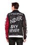 Men's Black Hand Painted Denim Jacket with Metal Detail - 4