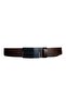 Brown Canvas Pants Belt with Genuine Leather Cover and Pin Buckle 4cm - 3