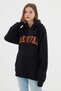 Navy Blue Oversize/Wide Cut Hooded Fleece/Warm Cotton Unisex Sweatshirt Tmnaw22Sw1462 - 3