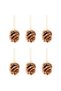 Pine Cone Christmas Tree Ornament Set of 6