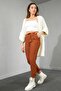 KNITWOOD TABA VELVET EYELET ELASTIC TROUSERS - 2
