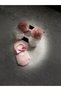 Baby Girl-Child Pink-white 2-Piece Plush Pompom Bandana-Ballet Ballerina Socks Set - 2
