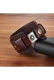 Men's Bracelet Genuine Leather Steel Brown Knitted Simple Modern Stylish Design - 2